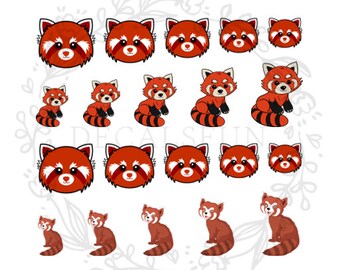 Naklejki wodne na paznokcie Red Panda