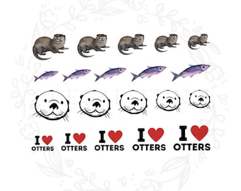 Otter Nail Art Water Decals