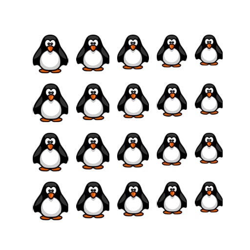 Pinguin Nail Art Wasser Decal