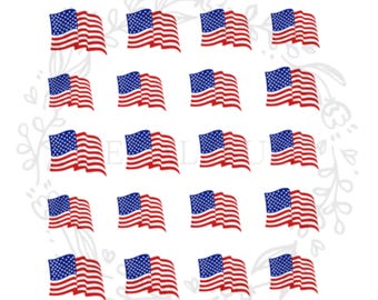 Decalcomanie per nail art del 4 luglio con bandiera americana degli USA