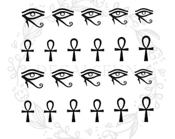 Egyptian Nails Eye of Ra Nail Art Water Decals