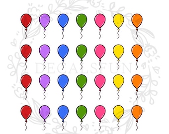 Balloons Nail Art Water Decals