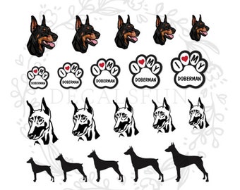 Dobermann Nail Art Water Decals