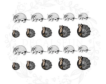 Naklejki wodne na paznokcie Armadillo