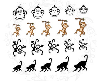Naklejki wodne na paznokcie Monkey Nail Art
