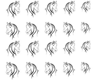 Horse Nail Art Water Decals