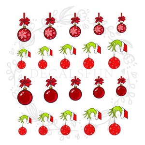 Christmas Nails Light Balls Nail Art Water Decals