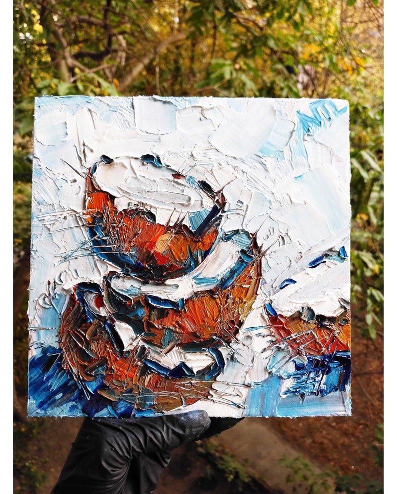 7.9x7.9oil Painting on Canvas.oil Painting Original.oil Painting