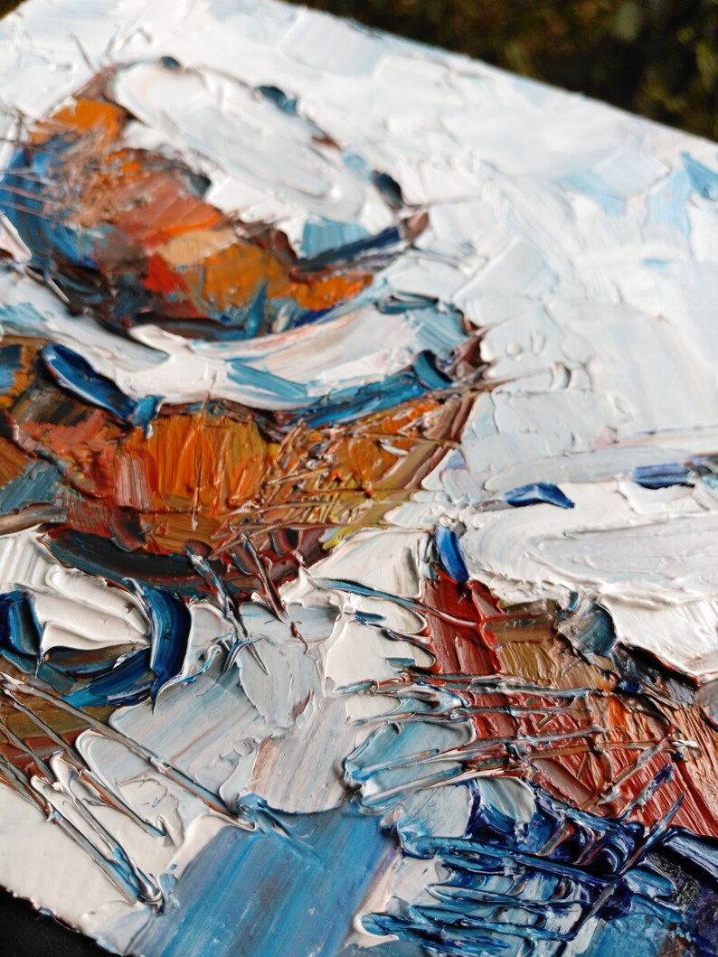 7.9x7.9oil Painting on Canvas.oil Painting Original.oil Painting