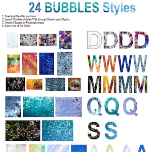 Affinity Serif -- 24 種類のバブル スタイル