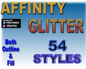 Affinity: 54 Glitter Styles - Stroke & Fill