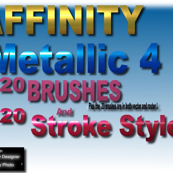 Affinity Metallic 4 Brushes & Stroke Styles