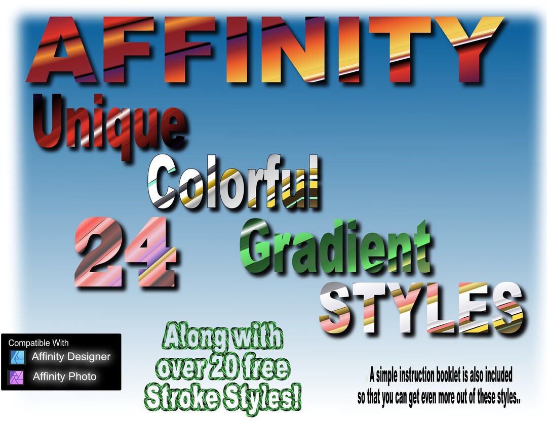 Affinity: Unique Colorful Gradient Styles & Free Additional Strokes ...