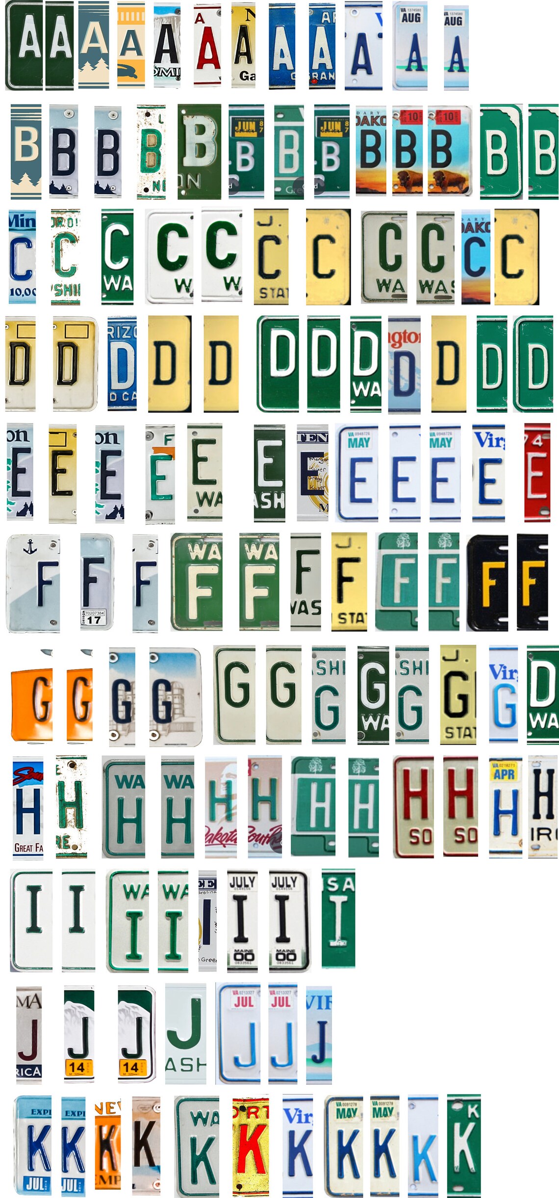 Affinity Serif License Plate Letters - Etsy
