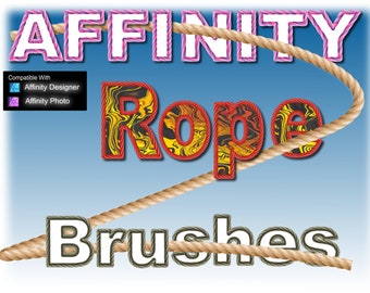 21 Vector Brushes for Affinity Designer - Chains, Rope, Barbed Wire - Etsy