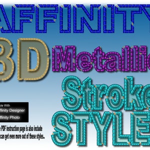 Affinity 3D-Metallic Stroke Styles
