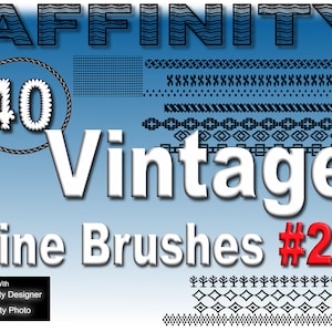 Affinity: 40 Vintage Line Brushes #2 & Free Styles!