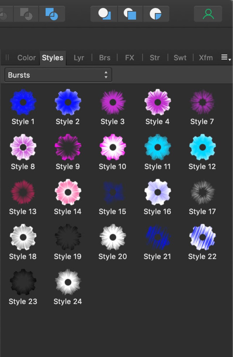 Affinity -- BURSTS Styles - Etsy