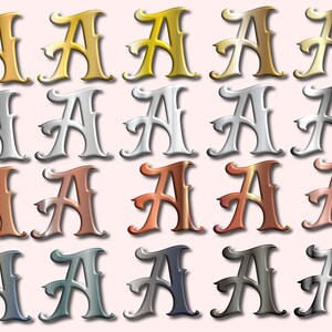 The Four Most Common Metal Gradients / Swatches - Etsy