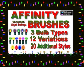 Affinity: Christmas Tree Light Strings Brushes