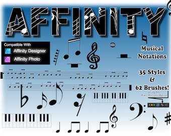 Affinityスタイルとスタンプブラシの音符と記譜法