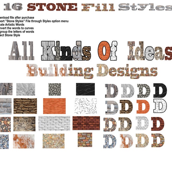Affinity Stone Styles -- 16 Stone Styles