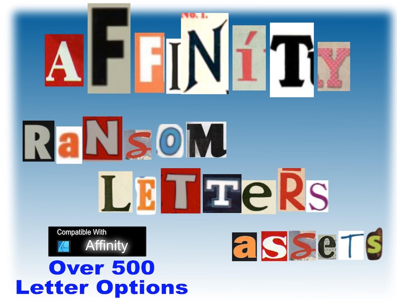 Affinity: Ransom Letters Assets - Etsy