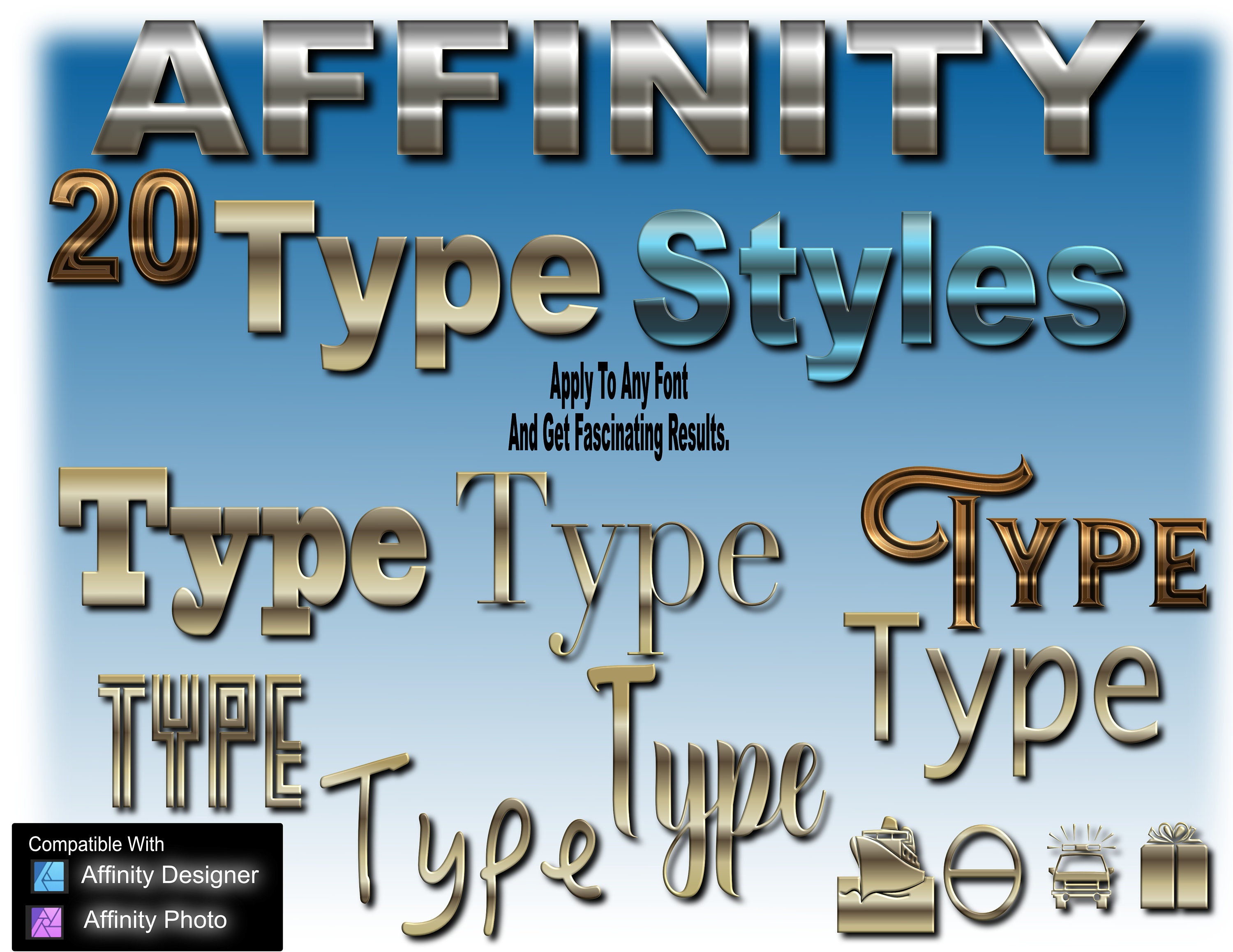 Affinity Serif : 20 Type Styles - Etsy