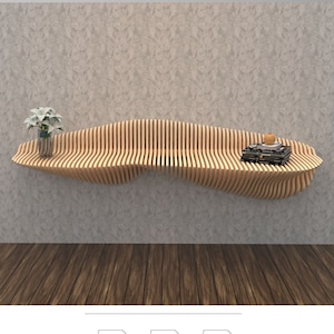 Parametrische consoleplank 1 • Modern CNC-ontwerp • Gefreesde vectorbestanden • dxf dwg svg pdf