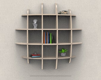 Parametric Bookshelf Aria • Router-Cut Files • CNC Files • Vector Files • .dxf • .dwg • .svg • .pdf