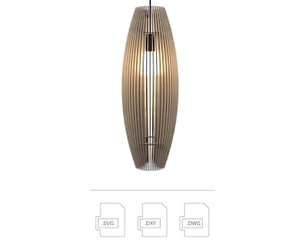 Coral Lampe Laser-Cut CNC Vektor Dateien (Digitaler Download)