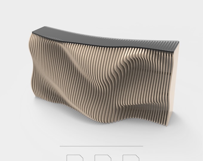 Parametric-style Reception Desk PR01 | Customized Office Entry Counter ...