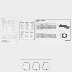 Parametric Bench: Spiro Router-Cut Files CNC Files for Cutting Vector Files .dxf .dwg .svg .pdf zdjęcie 8