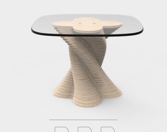 Parametric Coffee Table - Clover • Router-Cut Files • CNC Files for Cutting• Vector Files • .dxf • .dwg • .svg • .pdf