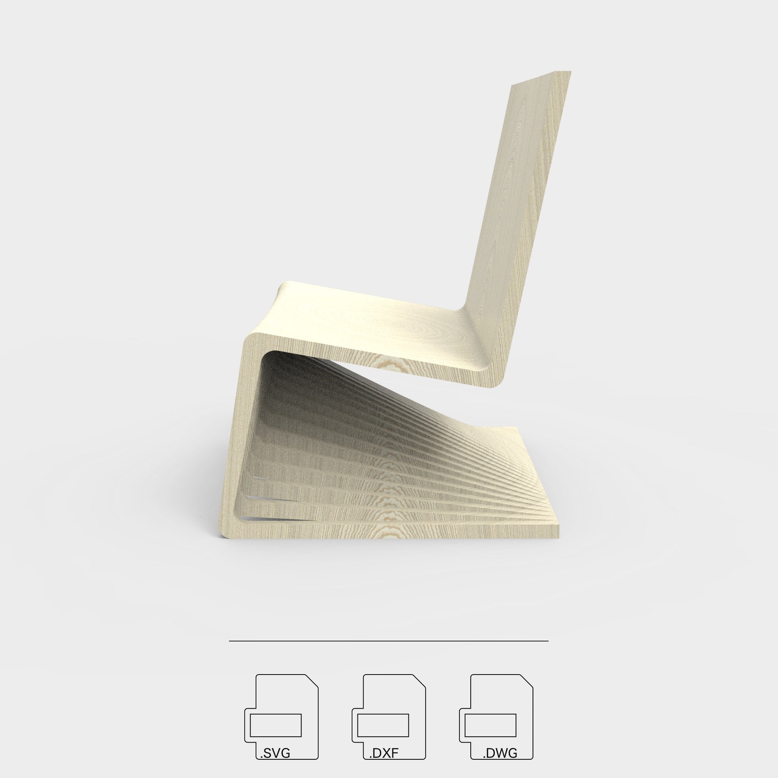 Arch Lounge Chair • Router-cut Files • CNC Files for Cutting• Vector ...