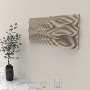 Parametric Wall Art 10 Waves • Router-Cut Files • CNC Files • Vector Files • .dxf • .dwg • .svg • .pdf