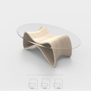 Parametric Controller Table • Modern CNC Design • Router-Cut Vector Files • Dxf Svg Dwg Pdf