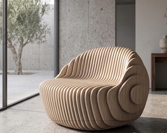 Parametric Plush Lounge Chair CNC Router Cut Files (Digital Download)