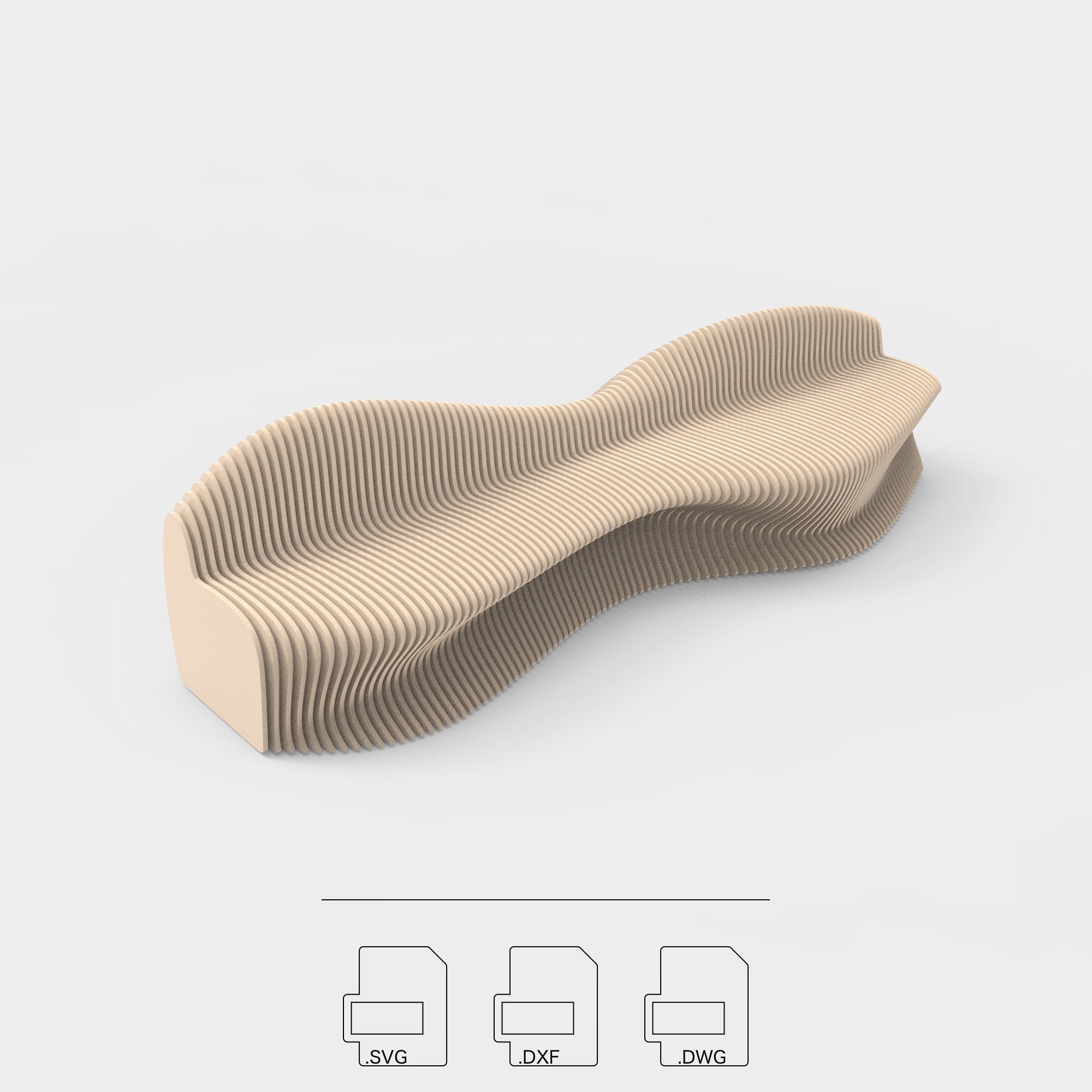 Parametric Petra Bench CNC Router Files: .dxf .dwg .svg .pdf - Etsy UK