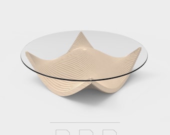 Parametric Coffee Table: Arc • Modern CNC Furniture • Router-Cut Vector Files • Dxf Svg Dwg Pdf