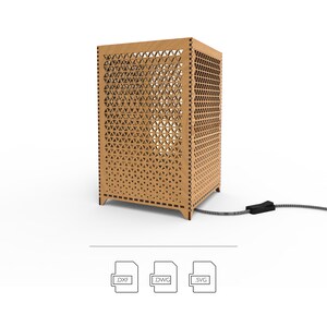 Parametric Triangular Shoji Table Lamp • Laser-Cut Files • CNC • Vector Files • .dxf • .dwg • .svg