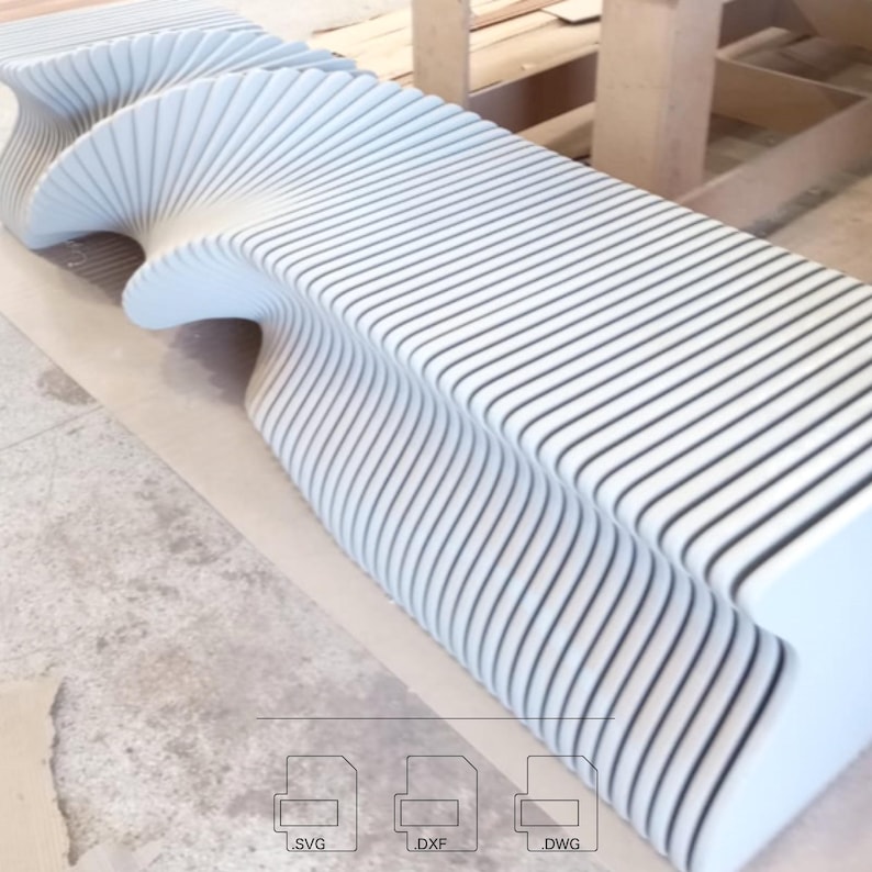 Cnc Router Signs Files Spiro Parametric Bench CNC Files: Router-cut Vector Plans (digital ...