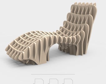 Parametric Chaise Lounge Holo • Router-Cut Files • CNC Files • Vector Files • .dxf • .dwg • .svg • .pdf