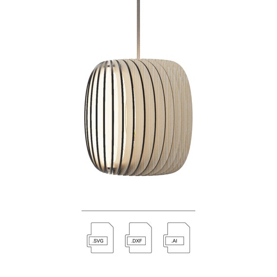 Bud Lamp CNC Vector Files: Laser-Cut Plywood Design (Digital Download)