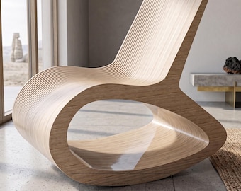 Parametric Rocking Chair CNC Files: Router-Cut Vector Plans (Digital Download)