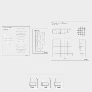 Estantería paramétrica Aria Archivos de corte por fresadora Archivos CNC Archivos vectoriales .dxf .dwg .svg .pdf imagen 10