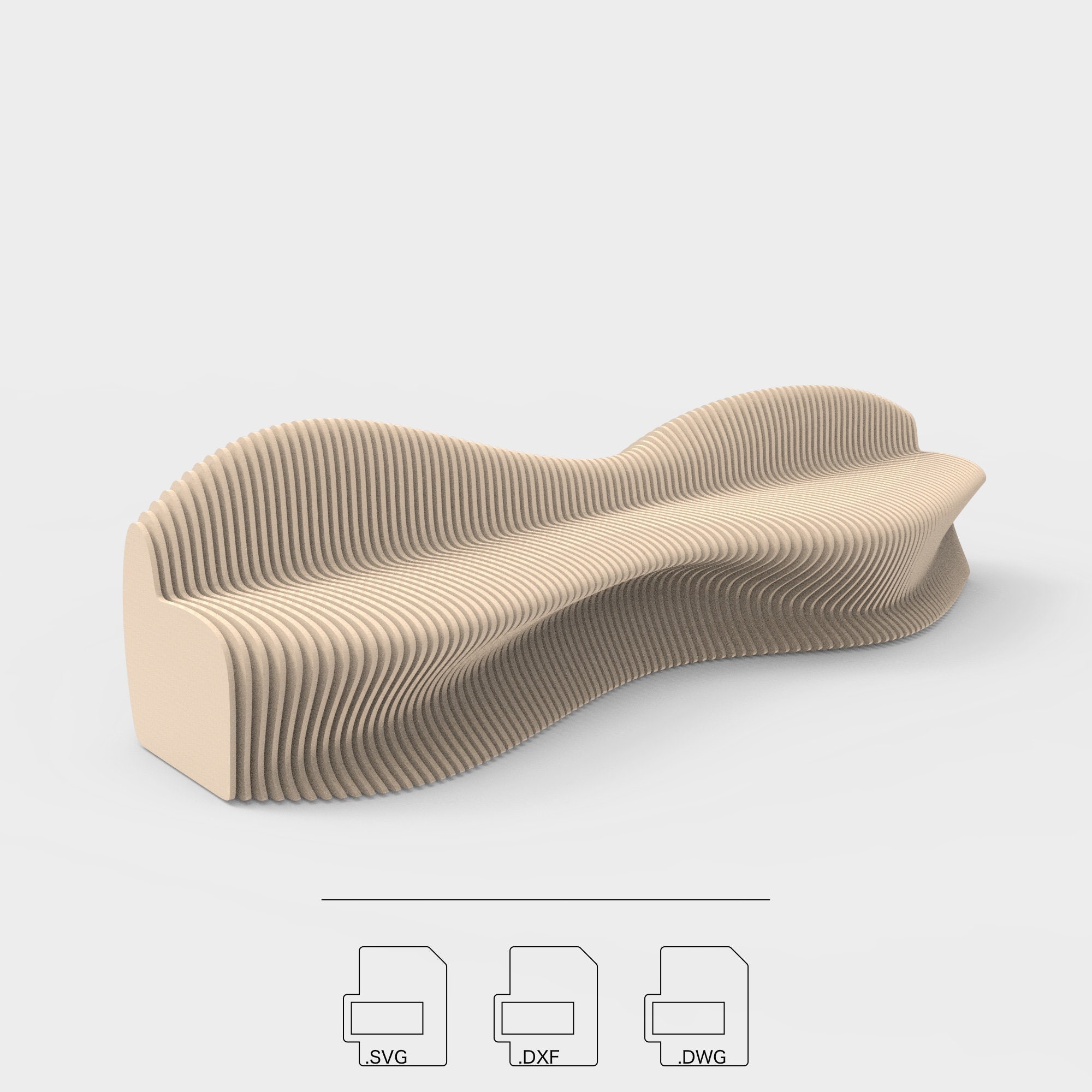 Parametric Petra Bench CNC Router Files: .dxf .dwg .svg .pdf - Etsy UK