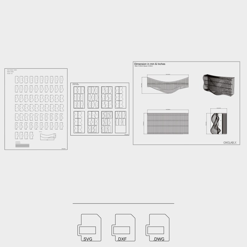 Parametric Desk Swirl Routercut Files CNC Files for Cutting Vector