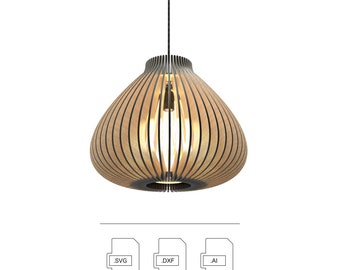 Bishop Lamp • CNC Laser Cut Vector Files • Dxf Dwg Svg Pdf • Contemporary Table Lamp Design