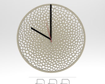 Voronoi Wall Clock • Parametric Design • Laser-Cut CNC Files • Svg Dxf Dwg Vector Download